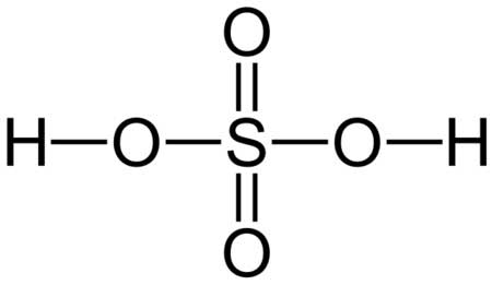 فرمول شیمیایی اسید سولفوریک